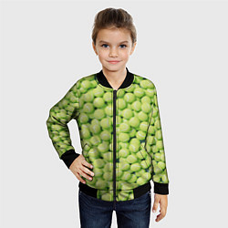 Бомбер детский Много теннисных мячей, цвет: 3D-черный — фото 2