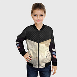 Бомбер детский Черновики Пушкина, цвет: 3D-черный — фото 2