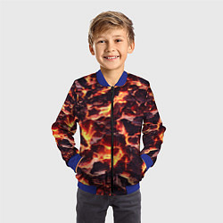 Бомбер детский Бурлящая лава, цвет: 3D-синий — фото 2
