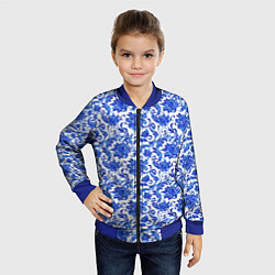 Бомбер детский Гжель классика, цвет: 3D-синий — фото 2