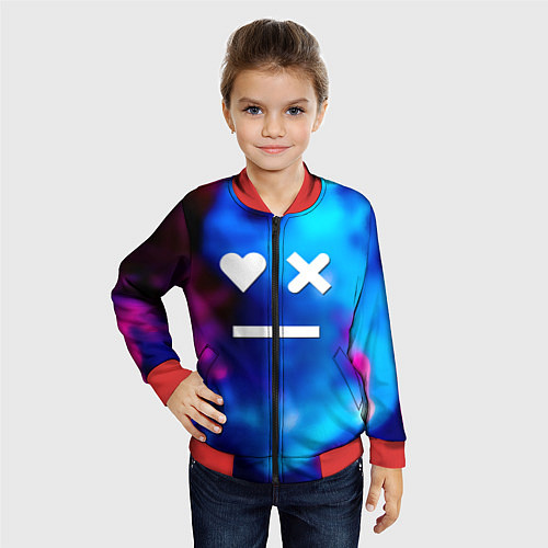 Детский бомбер Love death and robots serial gradient / 3D-Красный – фото 4
