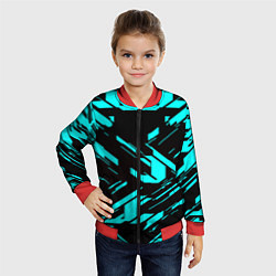 Бомбер детский Айзек стиль неоновый броня, цвет: 3D-красный — фото 2