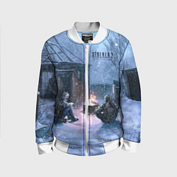 Бомбер детский STALKER 2 новички на кордоне, цвет: 3D-белый