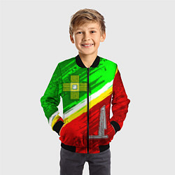 Бомбер детский Флаг Зеленограадского АО, цвет: 3D-черный — фото 2
