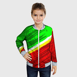 Бомбер детский Расцветка Зеленоградского флага, цвет: 3D-серый — фото 2
