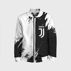 Бомбер детский Juventus краски чёрнобелые, цвет: 3D-белый