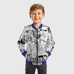 Бомбер детский Провожающая в последний путь Фрирен узор, цвет: 3D-синий — фото 2