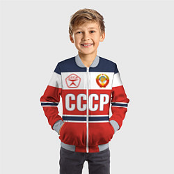 Бомбер детский Союз Советских Социалистических Республик - СССР, цвет: 3D-серый — фото 2