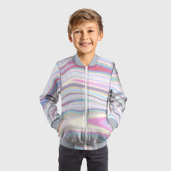 Бомбер детский Мрамор узор розово-голубой, цвет: 3D-серый — фото 2