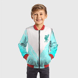 Бомбер детский Liverpool logo texture fc, цвет: 3D-красный — фото 2