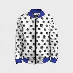 Бомбер детский Roblox pattern, цвет: 3D-синий