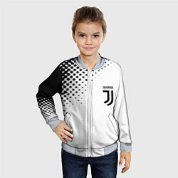 Бомбер детский Juventus sport black geometry, цвет: 3D-серый — фото 2