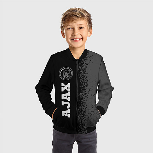 Детский бомбер Ajax sport на темном фоне по-вертикали / 3D-Черный – фото 3