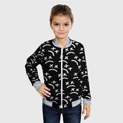 Бомбер детский Marshmello pattern music dj, цвет: 3D-серый — фото 2