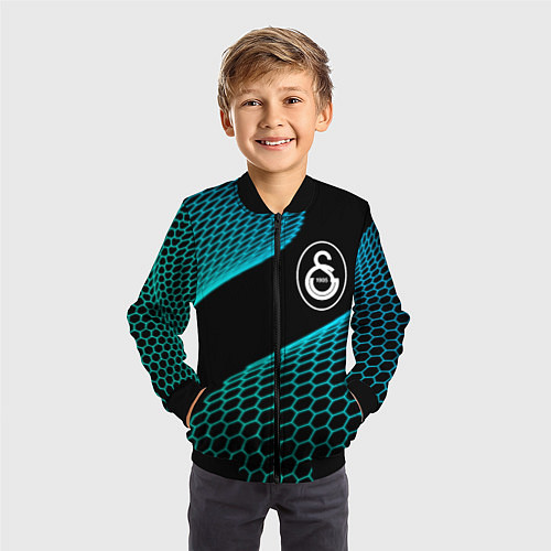 Детский бомбер Galatasaray football net / 3D-Черный – фото 3