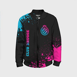 Детский бомбер Club Brugge - neon gradient вертикально