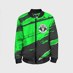 Бомбер детский Manchester United sport green, цвет: 3D-черный