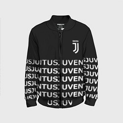 Бомбер детский Juventus pattern fc club steel, цвет: 3D-черный