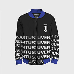 Бомбер детский Juventus pattern fc club steel, цвет: 3D-синий