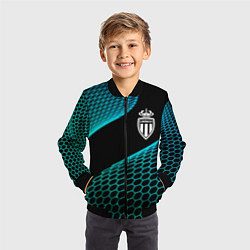 Бомбер детский Monaco football net, цвет: 3D-черный — фото 2
