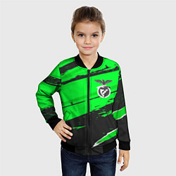 Бомбер детский Benfica sport green, цвет: 3D-черный — фото 2