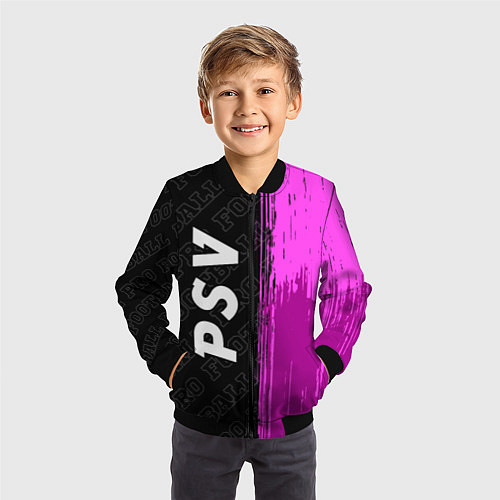 Детский бомбер PSV pro football по-вертикали / 3D-Черный – фото 3