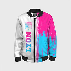 Детский бомбер Lyon neon gradient style по-вертикали