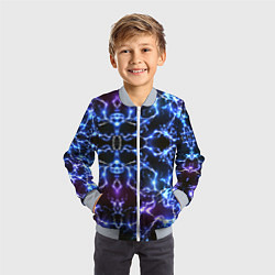 Бомбер детский Электрический разряд, цвет: 3D-серый — фото 2