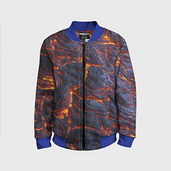 Бомбер детский Вулканическая лава, цвет: 3D-синий