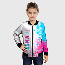 Бомбер детский Roma neon gradient style по-вертикали, цвет: 3D-черный — фото 2