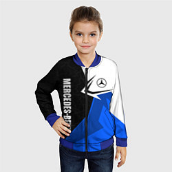 Бомбер детский Мерседес - синяя униформа, цвет: 3D-синий — фото 2