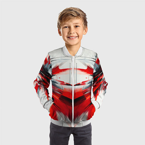 Детский бомбер Абстракция кчб / 3D-Белый – фото 3