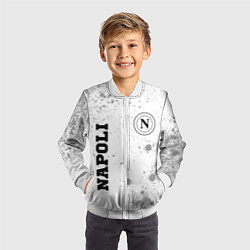 Бомбер детский Napoli sport на светлом фоне вертикально, цвет: 3D-белый — фото 2