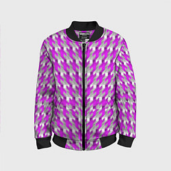 Детский бомбер Розово-белый паттерн