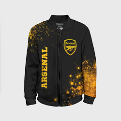 Бомбер детский Arsenal - gold gradient вертикально, цвет: 3D-черный