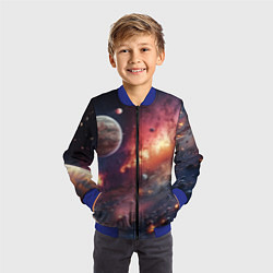 Бомбер детский Космический мир, цвет: 3D-синий — фото 2