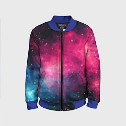 Бомбер детский Абстрактный космос фантастика, цвет: 3D-синий