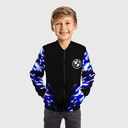 Бомбер детский BMW sport неоновый спорт, цвет: 3D-черный — фото 2