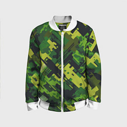 Бомбер детский Camouflage - pattern ai art, цвет: 3D-белый