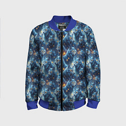 Бомбер детский Лесной волк, цвет: 3D-синий