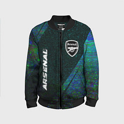 Бомбер детский Arsenal glitch blue, цвет: 3D-черный
