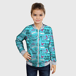 Бомбер детский We are the future - граффити, цвет: 3D-серый — фото 2
