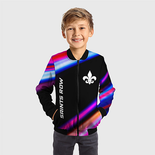 Детский бомбер Saints Row speed game lights / 3D-Черный – фото 3