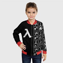 Бомбер детский Half life pattern game, цвет: 3D-красный — фото 2