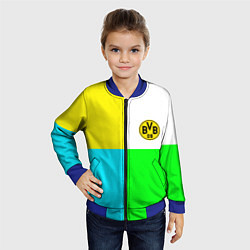 Бомбер детский Borussia color cport, цвет: 3D-синий — фото 2