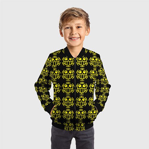 Детский бомбер One piece pirate king pattern / 3D-Черный – фото 3