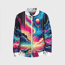 Детский бомбер Neon space fantasy - ai art