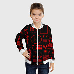 Бомбер детский Twenty one pilots pattern rock, цвет: 3D-белый — фото 2