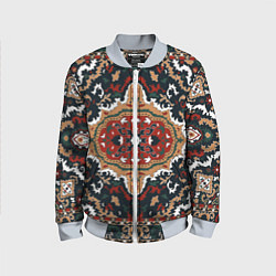 Бомбер детский Роскошный индийский ковер, цвет: 3D-серый