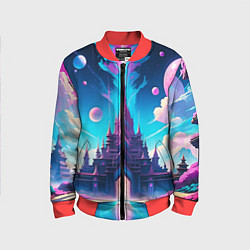 Детский бомбер Сказочный город - пейзаж